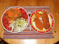  Seelachsfilet mit Salatmix