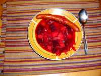 Rote Beete Eintopf Teller