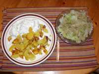 Bratkartoffel Quark Chinakohl