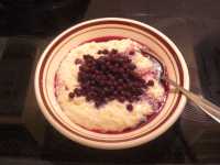 Milchreis mit Heidelbeeren