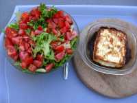 Schafskäse gebacken Salat