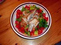 Lachs und Salatplatte