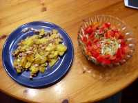 Resteessen Bauernfrühstück Salat