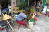 Hanoi Verkäuferin schläft