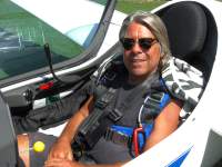 Rainer im Cockpit